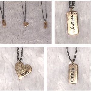 Lot of *3* JAMI NECKLACES: STRENGTH, LOVE, DREAM